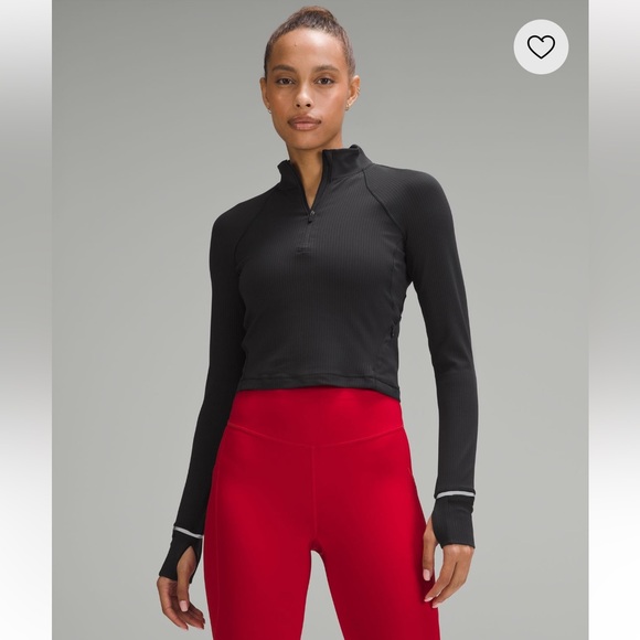 It’s Rulu Ribbed Cropped Half Zip - Picture 1 of 5